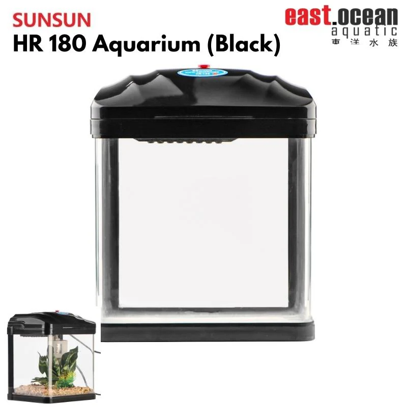 SUNSUN HR-180 Aquarium (18.3cm) - Tank Only (Black / White) - Image 2