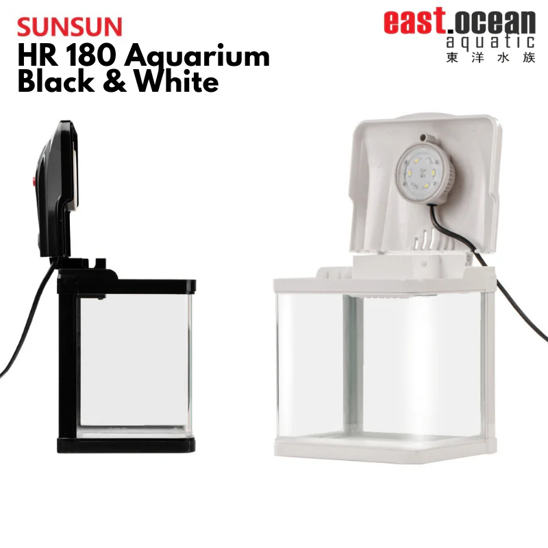 SUNSUN HR-180 Aquarium (18.3cm) - Tank Only (Black / White) - Image 4