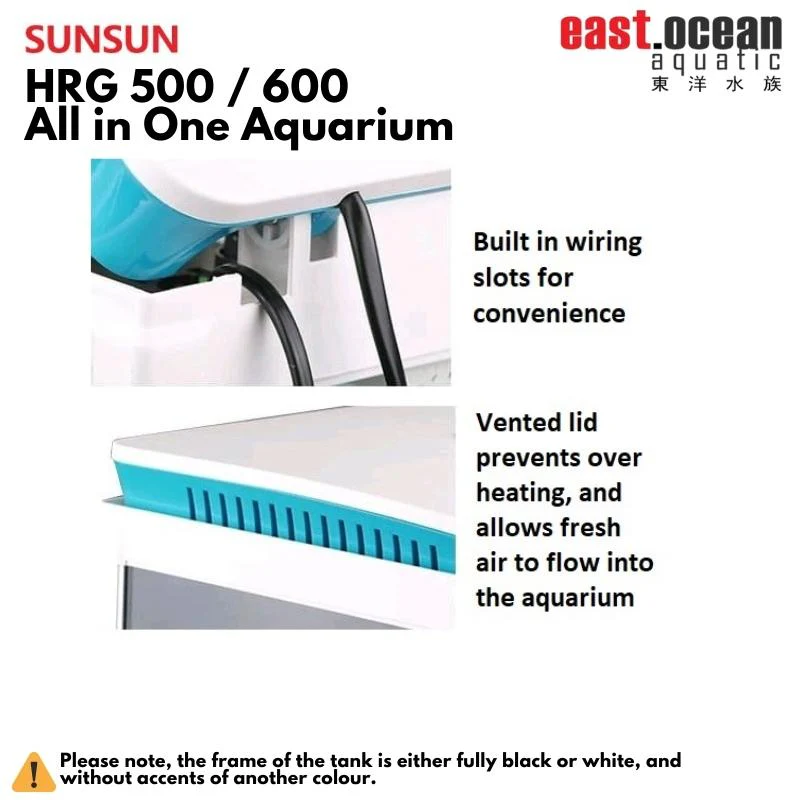 SUNSUN HRG-600 Aquarium (60cm) Set - Tank & Cabinet (Black & White) - Image 4