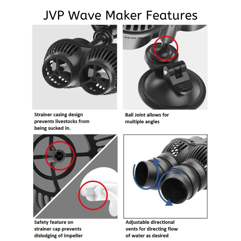 SUNSUN JVP Wavemaker (Magnetic Holder - Models 201B/202B) (6000 - 12000 L/Hr) - Image 8