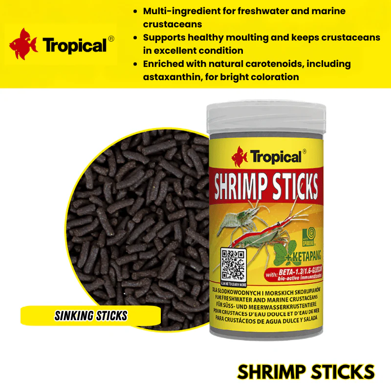 Tropical Shrimp Sticks (shrimp food with spirulina)