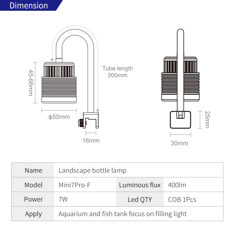 Week Aqua Mini7 Pro-F Focus Spotlight (biotope light with app) - Image 2