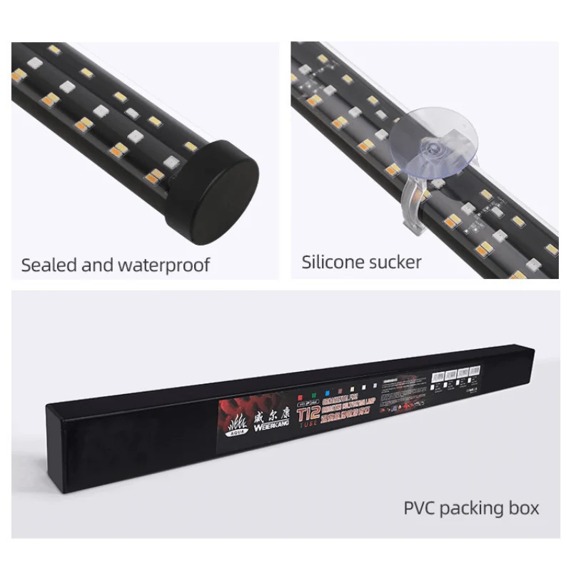 Week aqua T12 Submersible Tanning Light (2ft,3ft,4ft,5ft)-Full spectrum aquarium lamp - Image 5