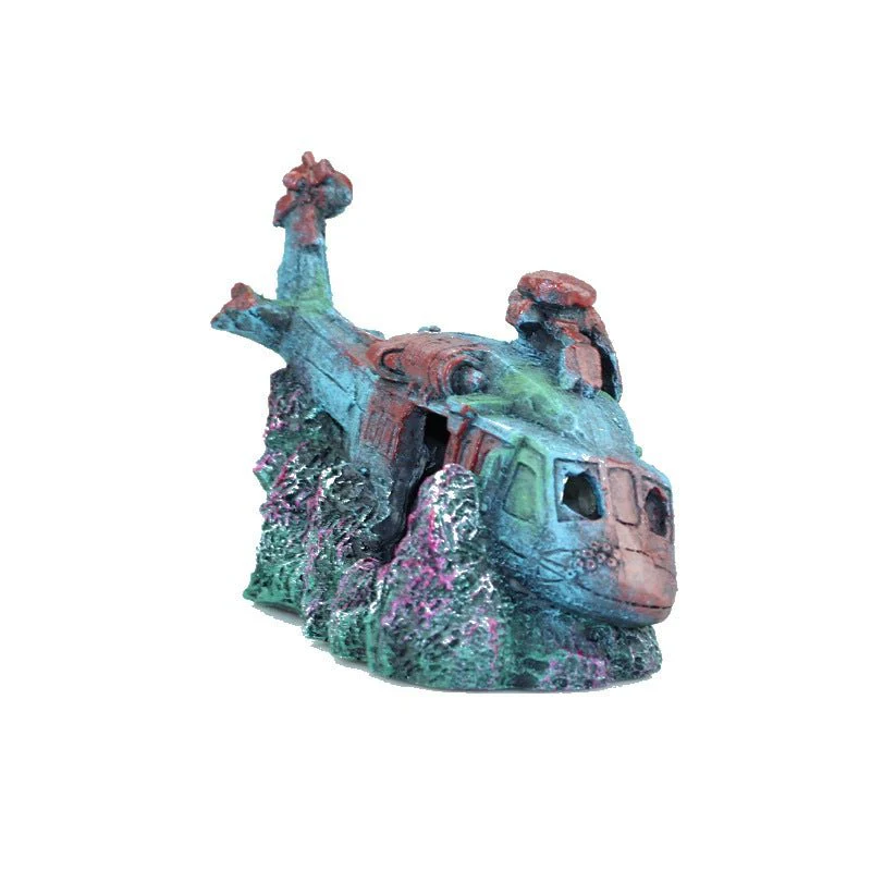 WR19012S Helicopter Aquarium Decoration 19x8x11.5cm - Image 2