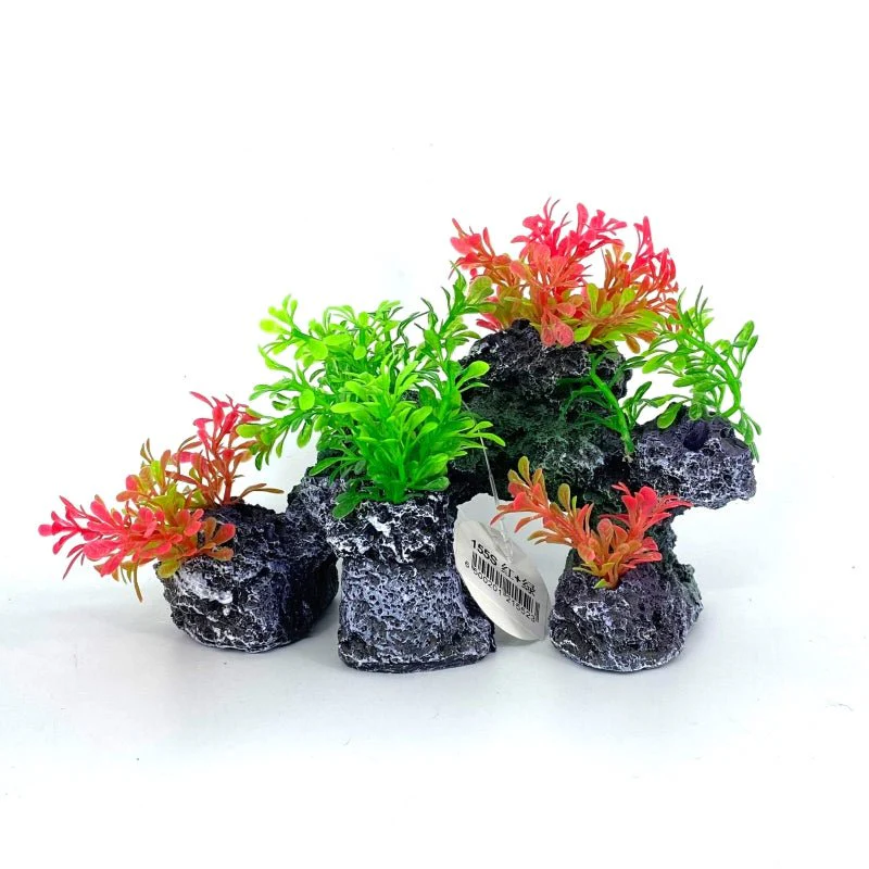 Zhen De Decoration - Rock Formation w/ Plants - 155SRG - Image 3