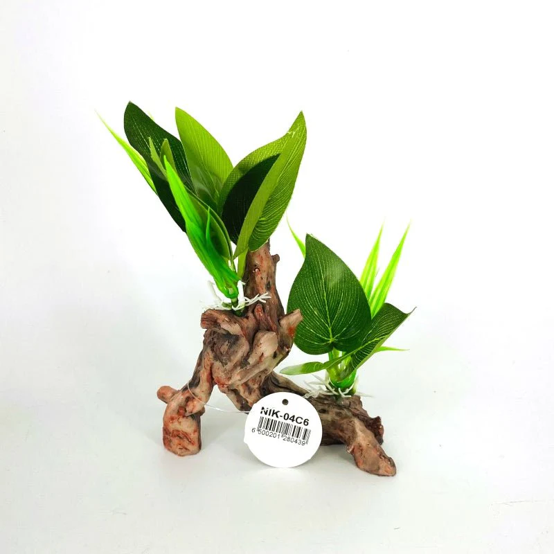 Zhen De Decoration - Wood w/ Plants - NIK-04A - Image 2